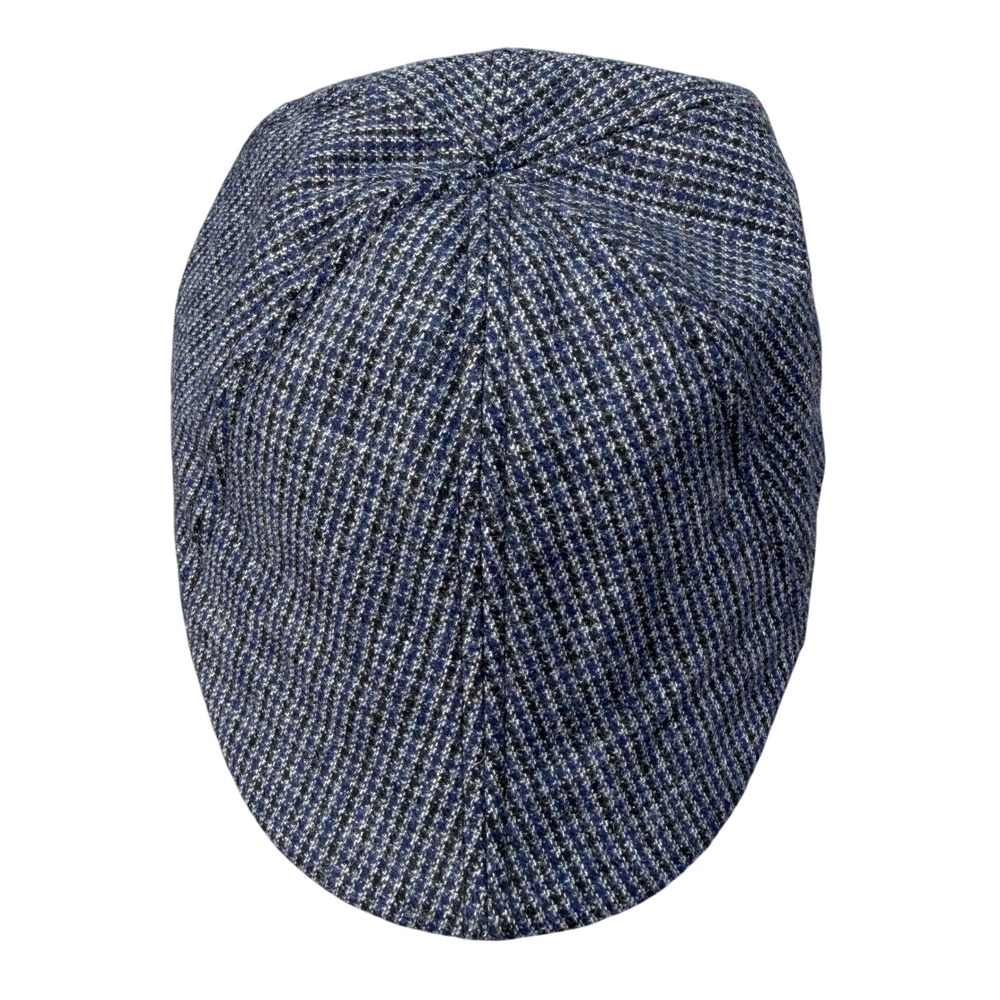 Boston Scally Co Newsboy Houndstooth Wool Blend Flat Cap Hat Size M/L